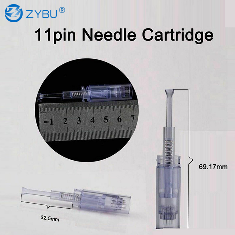 50 Pcs 11 Pin Needle Cartridge Derma Pen MTS Tips Derma Pen 11pin Replacement Head