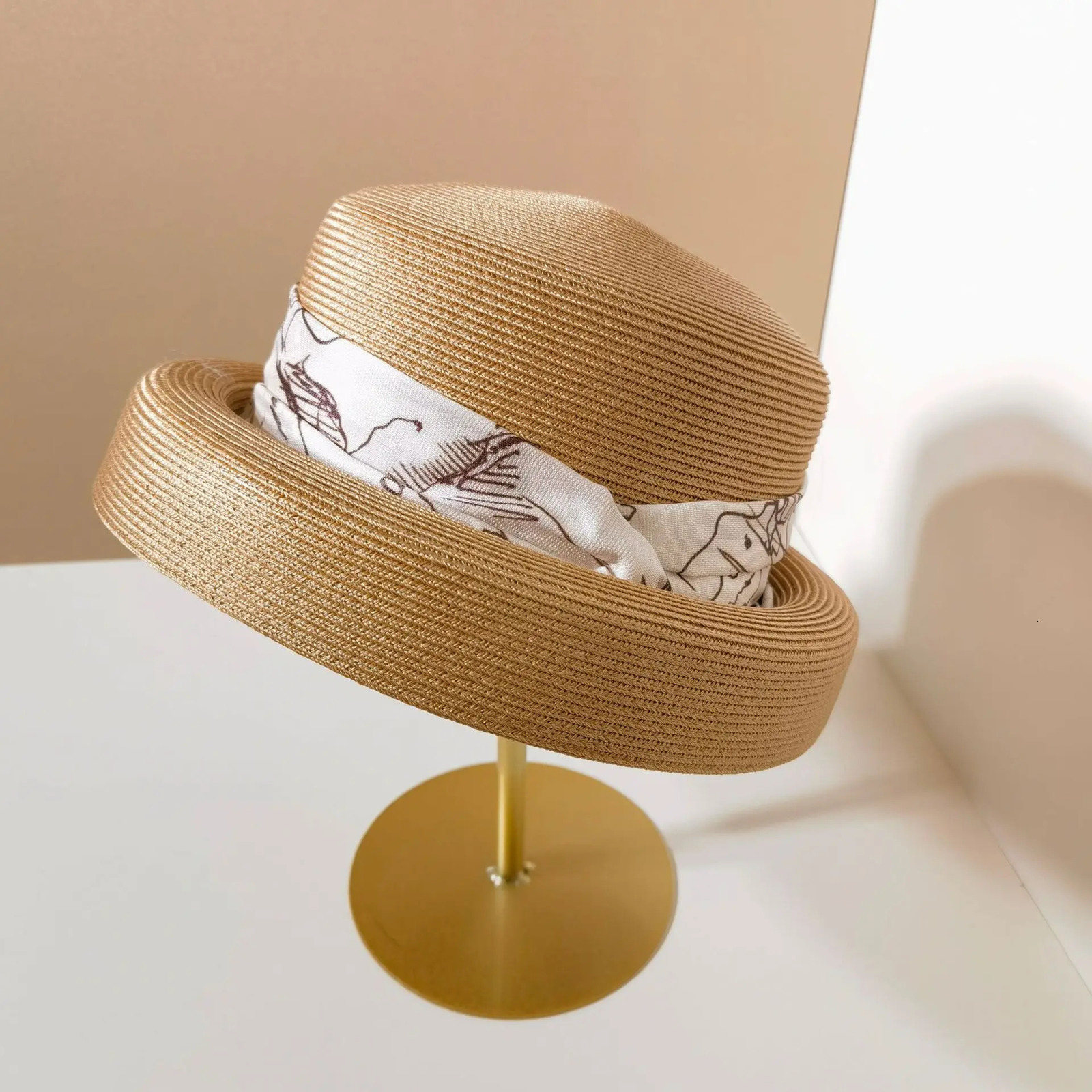 Summer Straw Hats For Women Outdoor Sun Visors Millinery Shade Bucket Hat UV Protection Beach British Top Basin Cap 250707