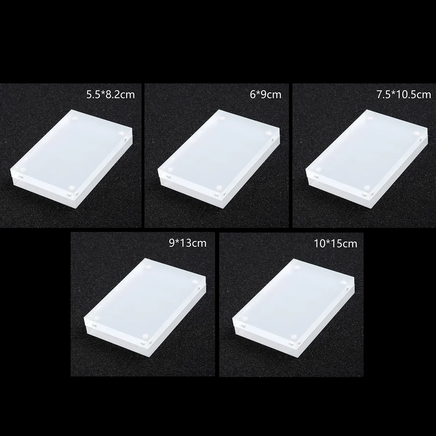 Right Angle Acrylic Photo Set Square Picture Clear Frame Display Transparent 0.8+0.8cm 6*9 9*13 H260306