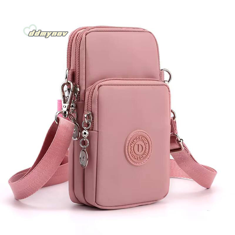 New Mobile Nylon Cell Phone Coin Strap Shoulder Bag Small Crossbody Bags for Women Wallet Travel Purse ddmynov