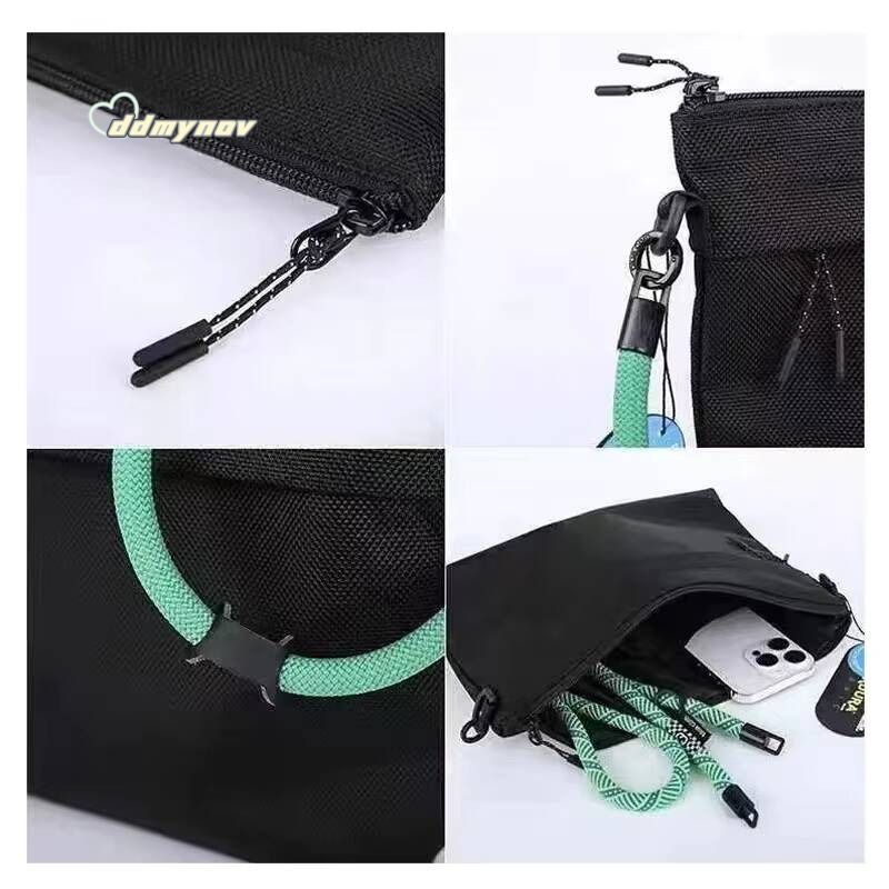 Japanese Style Unisex Nylon Cloth Shoulder Waterproof Fanny Pack Handbag High-grade Fabric Crossbody Bag Cell Phone Bags ddmynov