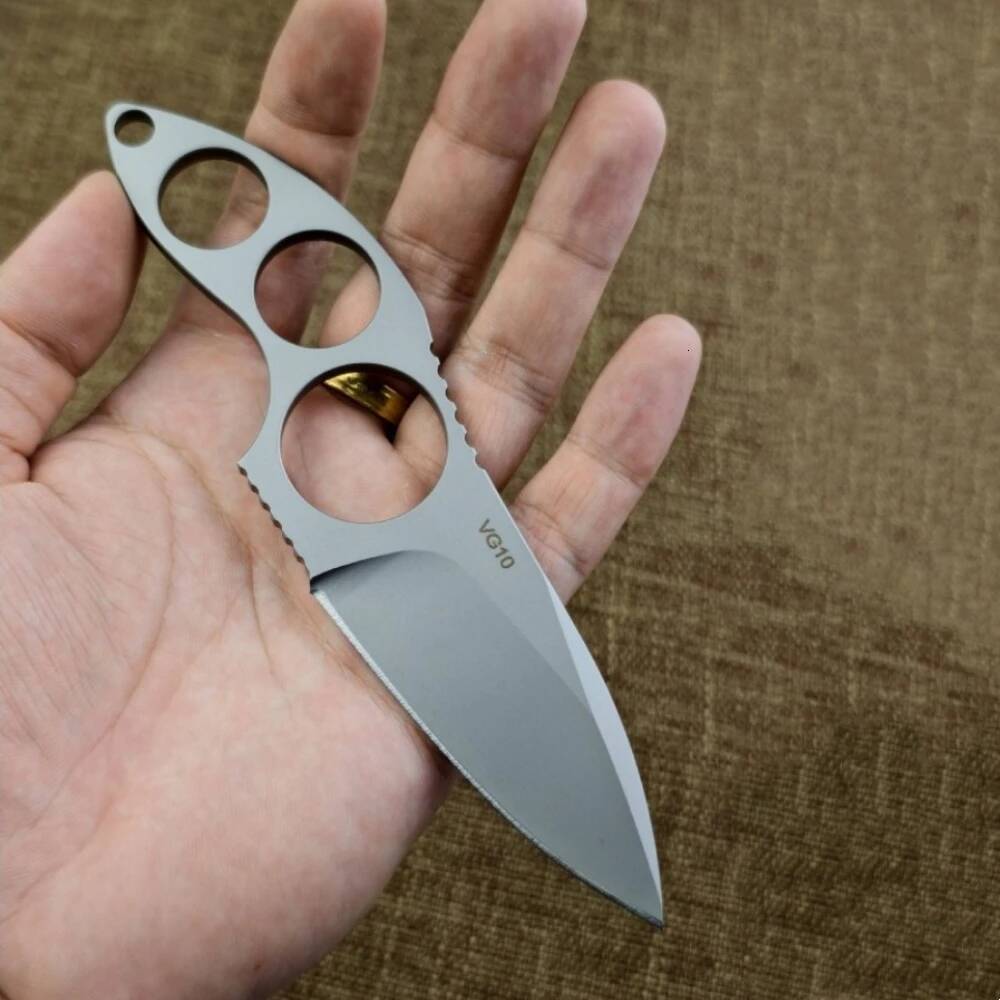 Full Tang Fixed with Sheath VG10 Steel Blade and Handle High Quality Outdoor EDC Pocket Camping Knife high-quality