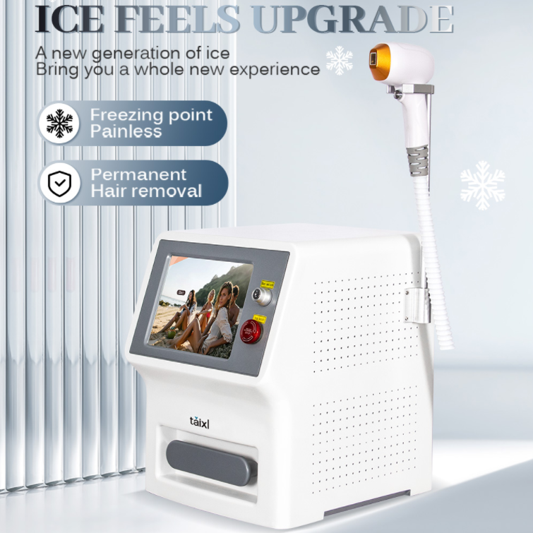 Professional Diode Laser Hair Removal Machine Alexandrit 3 Wave 755 808 1064 NM White Ice Titanium Laser Epilato