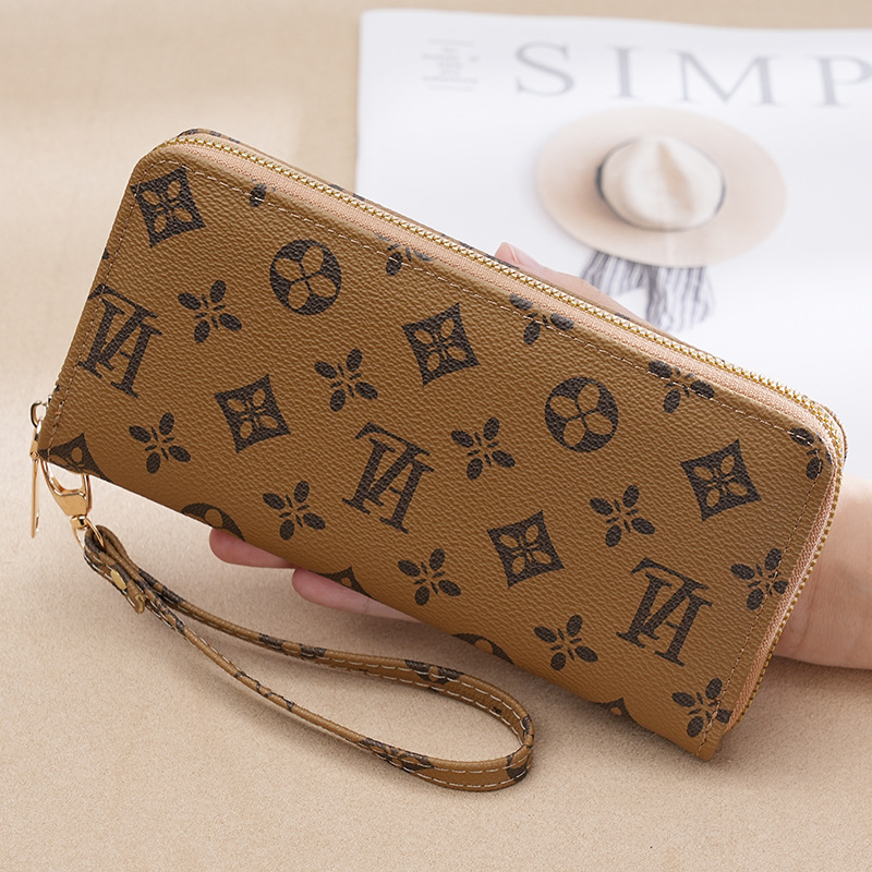 Designer Wallet Women's Long Wallet Organizer - Large Capacity Monogram Clutch with Phone Pocket & Coin Purse