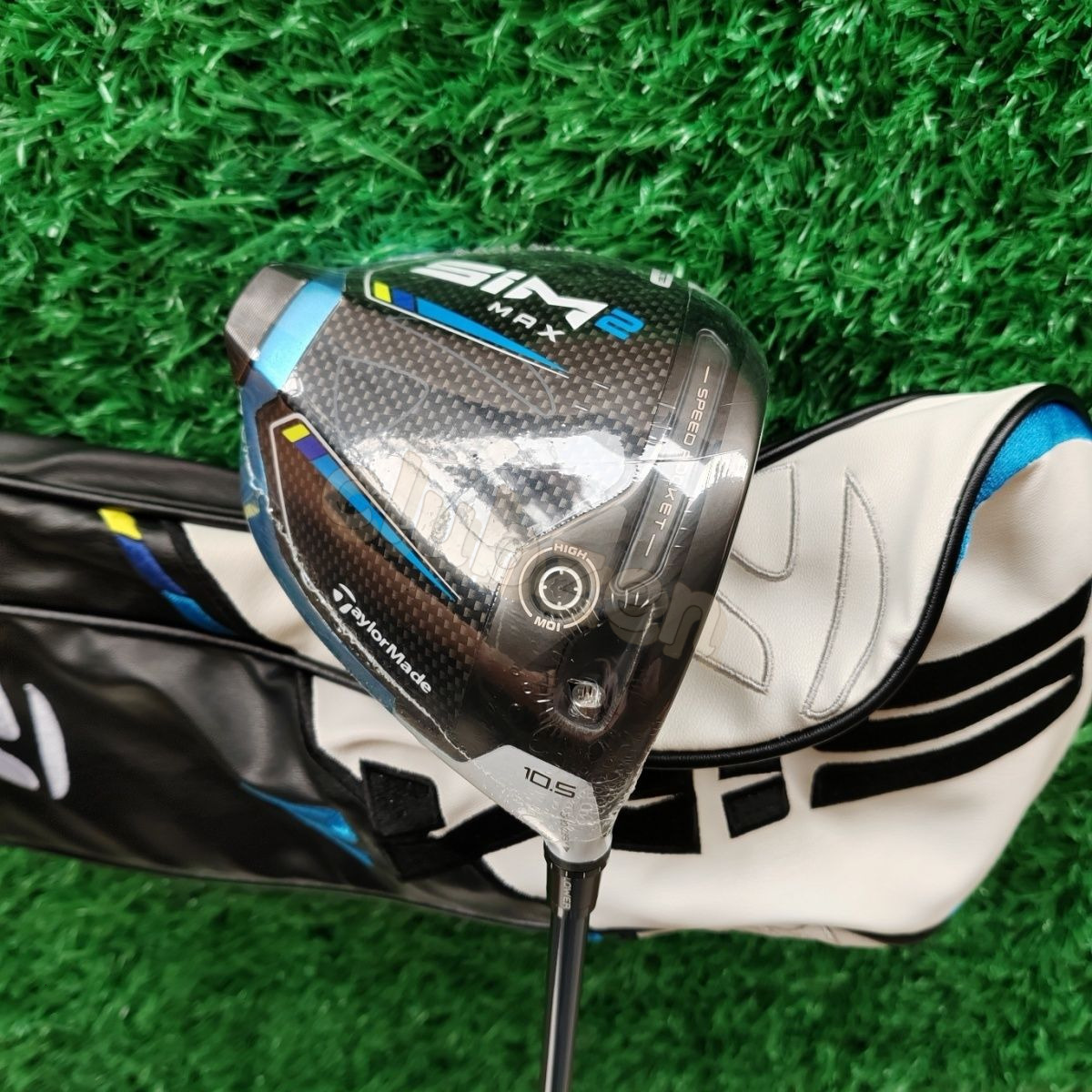 Taylor Mens Right Sim2 max Clubs Made 9/10.5 Carbon S/R/Sr Flex High MOI Black Golf Drivers Shaft Material Steel With Cover