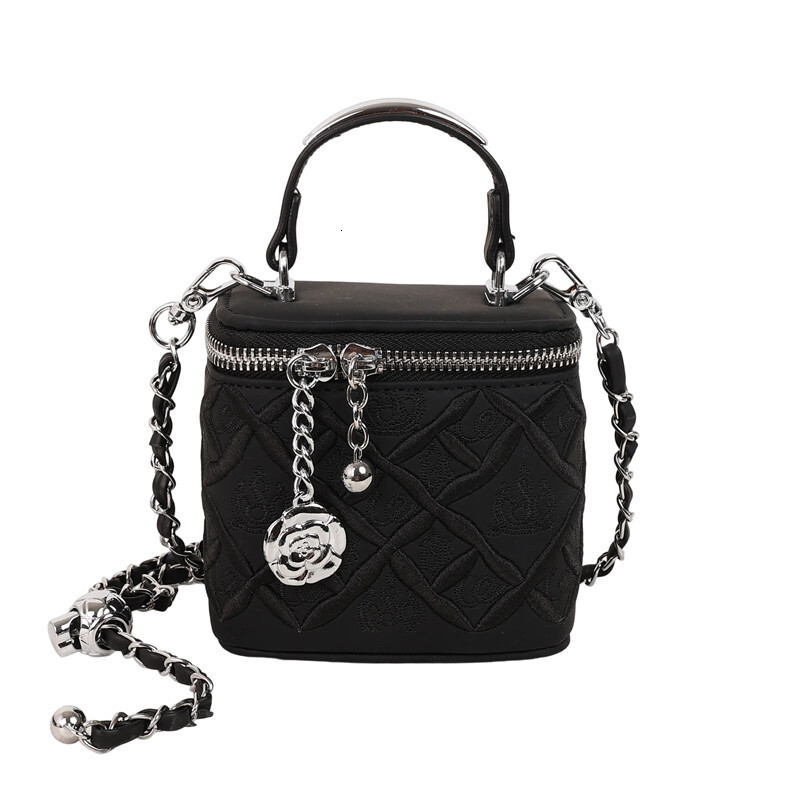 Designer Quilted Chain Handbag Box 2025 Fashion Textured Simple Casual Elegant Crossbody Small Square Light Luxury Women's Bag
