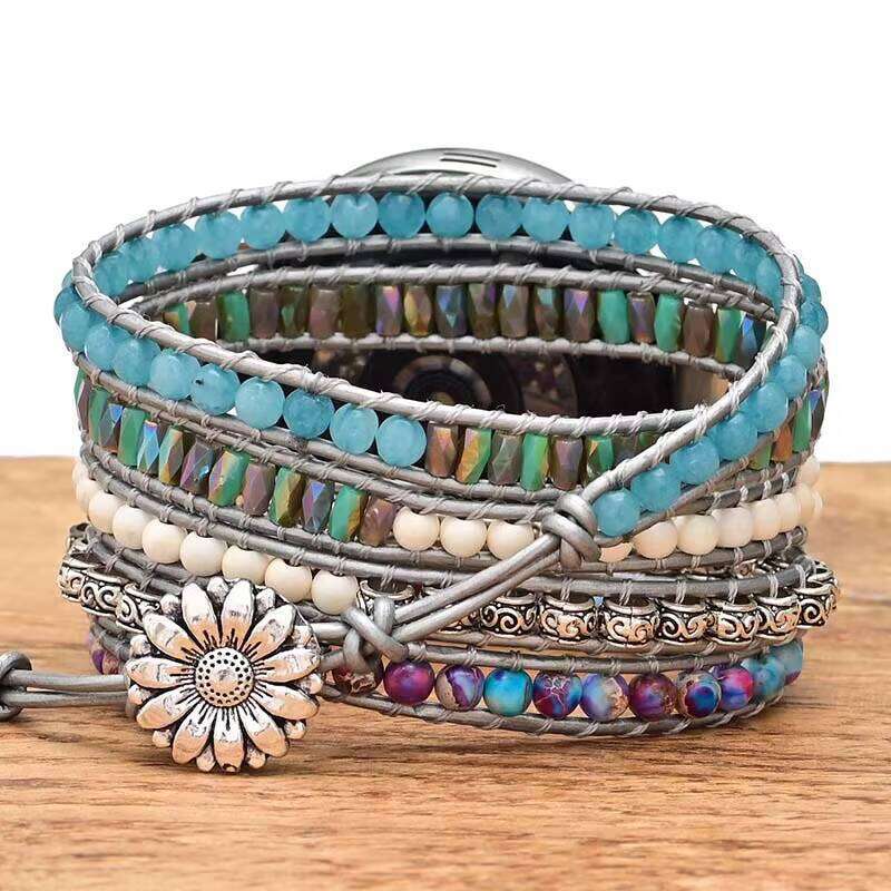 Samsung Bracelet Natural Imperial Stone Unique Smart Blue Crystal Watch Strap