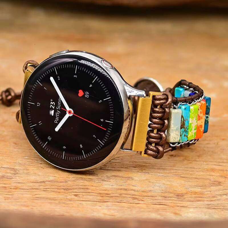 Handmade Bohemian Jasper Strap 20mm 22mm Samsung Galaxy Watch 3 4