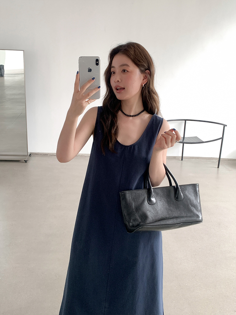 LYWD1605 New simple long skirt 2025 Thirteen Lines new summer sleeveless dress