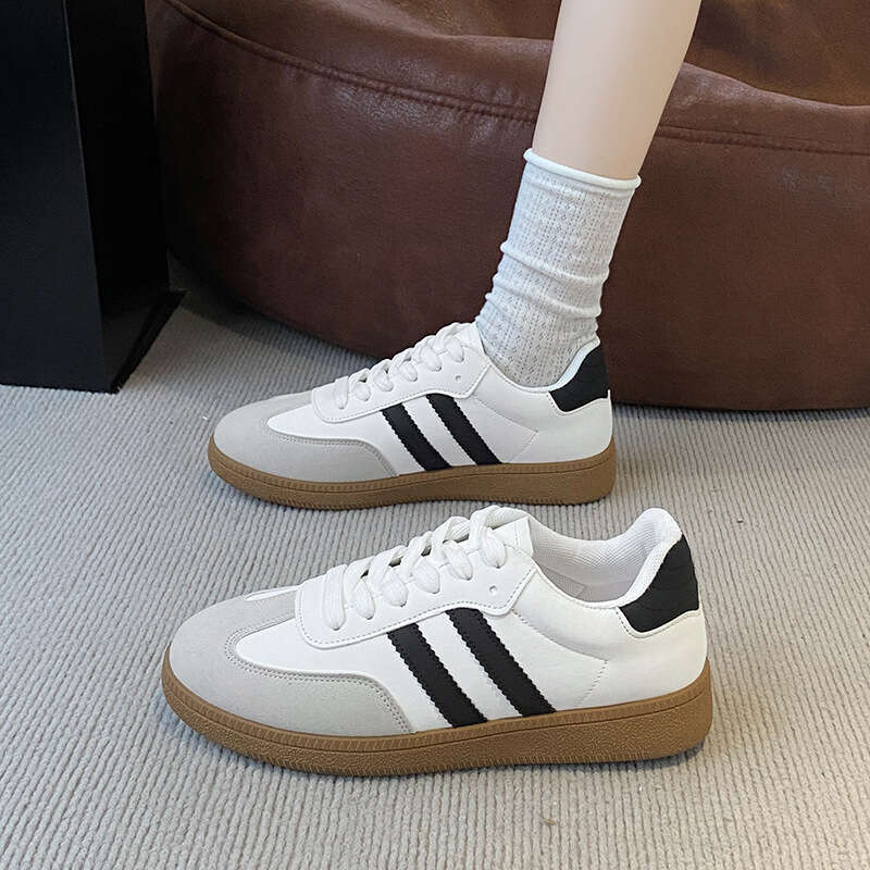American Style Low-Top Sneakers Women, Versatile Classic Solid Color, Ins Style, Height-Increasing Thick Sole, Comfortable for Students and Commuting