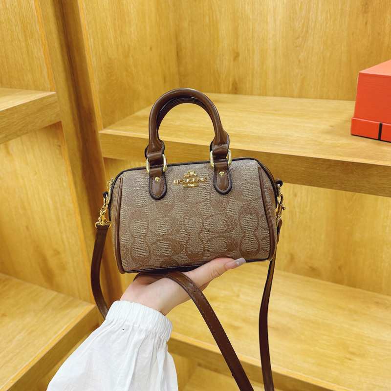 Designer High-End Feel for Women 2025 New Printed Elegant Boston Versatile Pillow Shoulder Crossbody Light Luxury Women's Bag