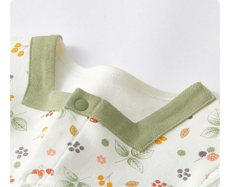 Baby Rompers Comfortable Cotton Onesie Pastoral Style Small Floral Crawling Clothes Outer Wear Small Square Collar Fashionable 250707