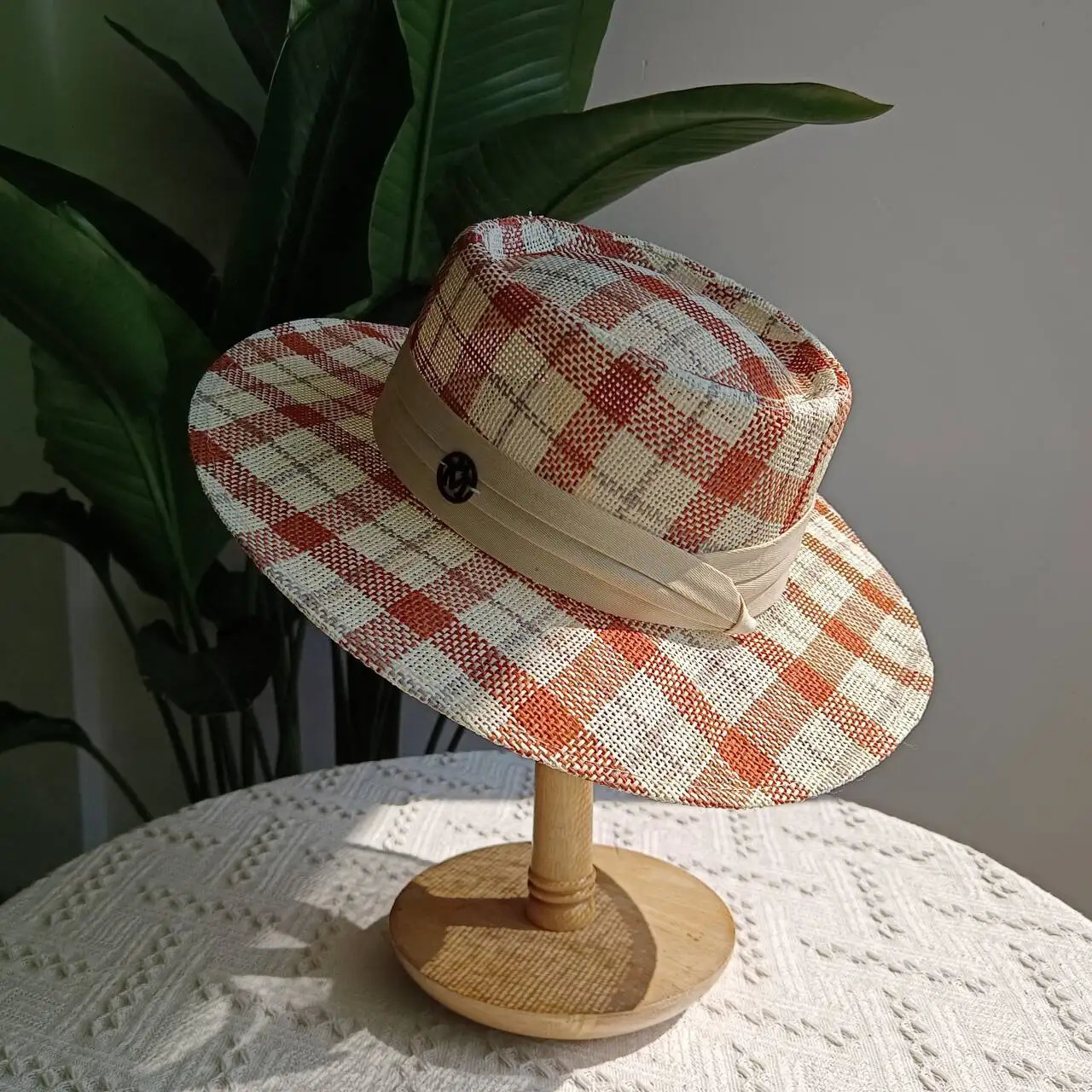 Summer Straw Hat Beach Sun Protection Grooved French Womens Accessories 250707