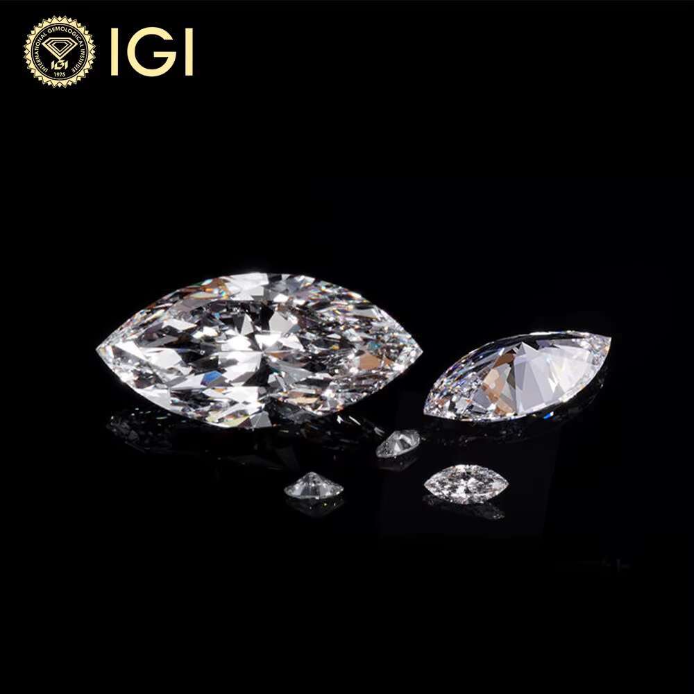 Wholesale Bulk Lab Grown IGI Radiant Marquise Cut White 1ct D E F VS2 Purity Loose Rectangle Precious Real Diamond for Jewelry