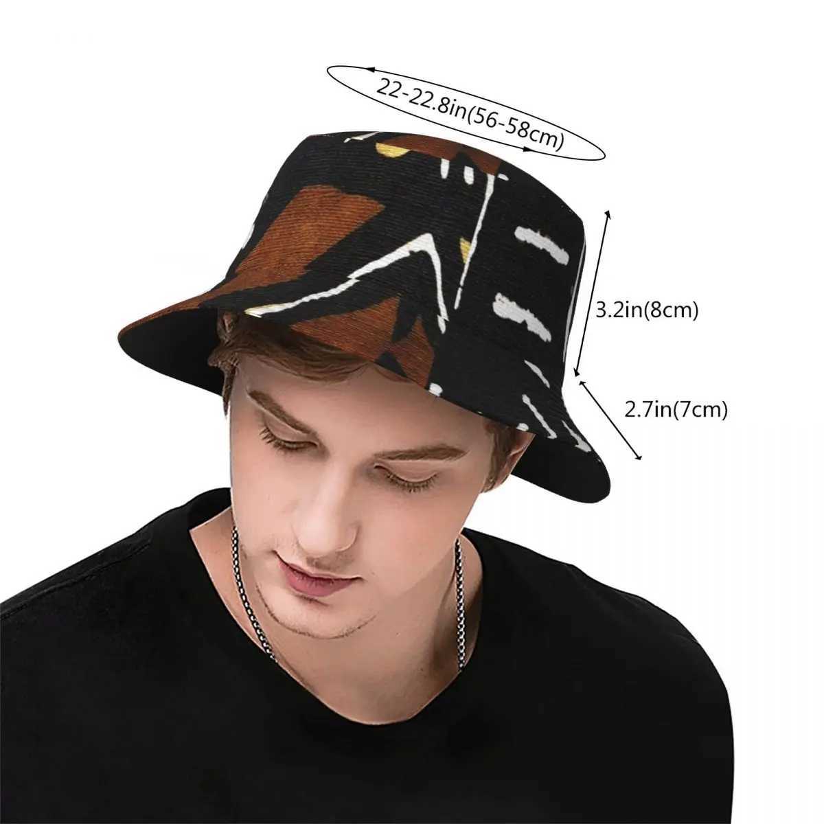 Unisex Bucket Hats Contemporary African Mud Cloth Spring Picnic Headwear Foldable Outdoor Fishing Cap Ancient Bob Gifts Idea Y250707