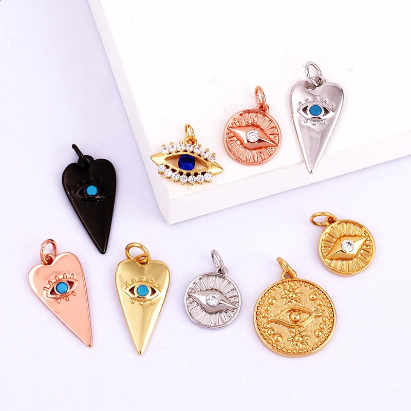 Charm Pendant18K Real Gold Plated Cubic Zirconia CZ Paved ReligoursJewelry Necklace Bracelet Accessories Supplies K09 250625