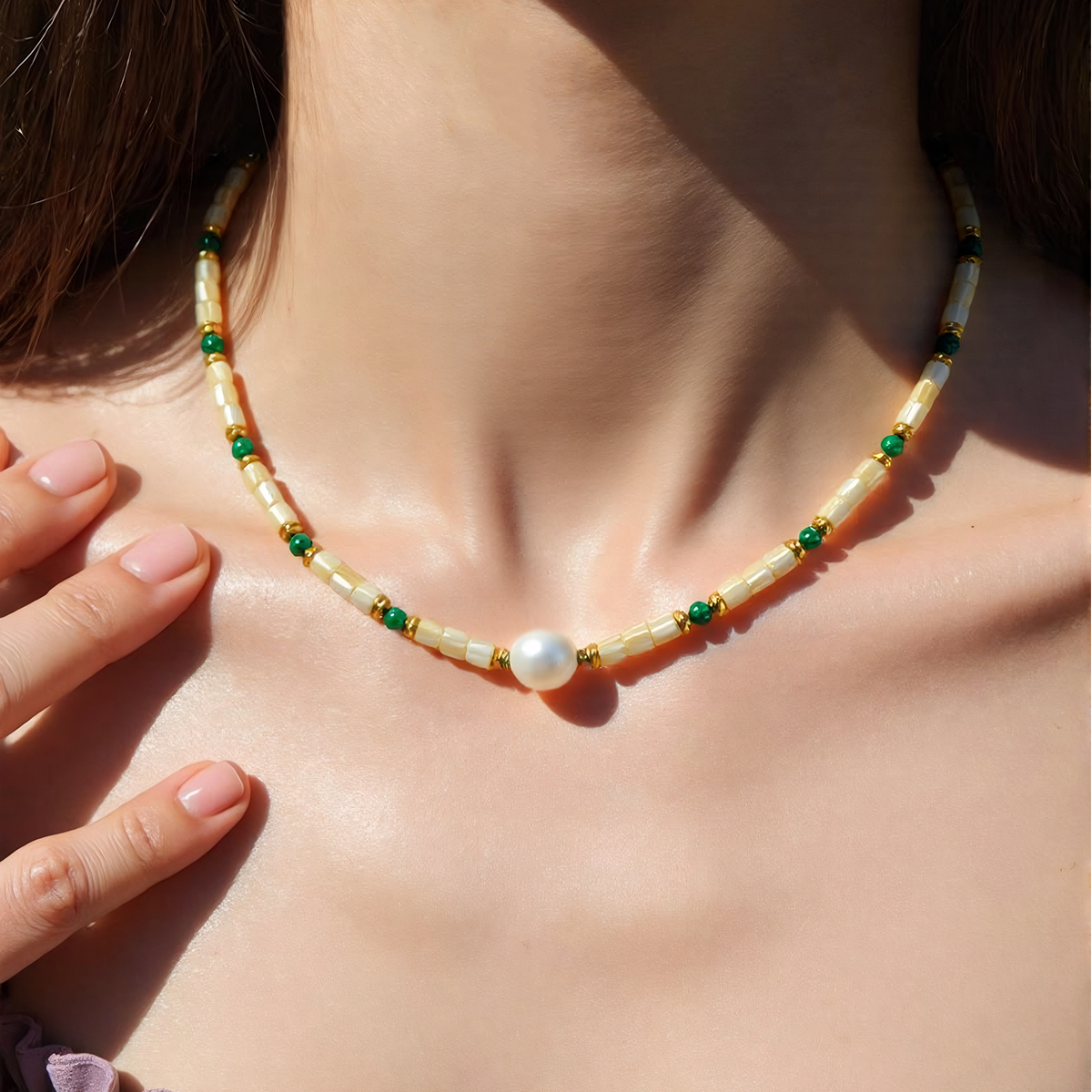 New light luxury fashion sweet collarbone fresh niche collarbone chain TM0031