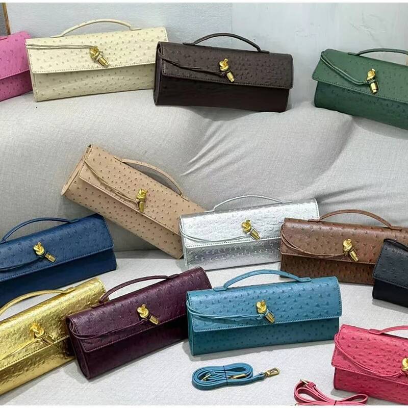 New Genuine Leather Woven Trendy Clutch High-end Golden Knot Crossbody Bag Brand Design Shoulderbag Baguette Handbag Hot high-quality