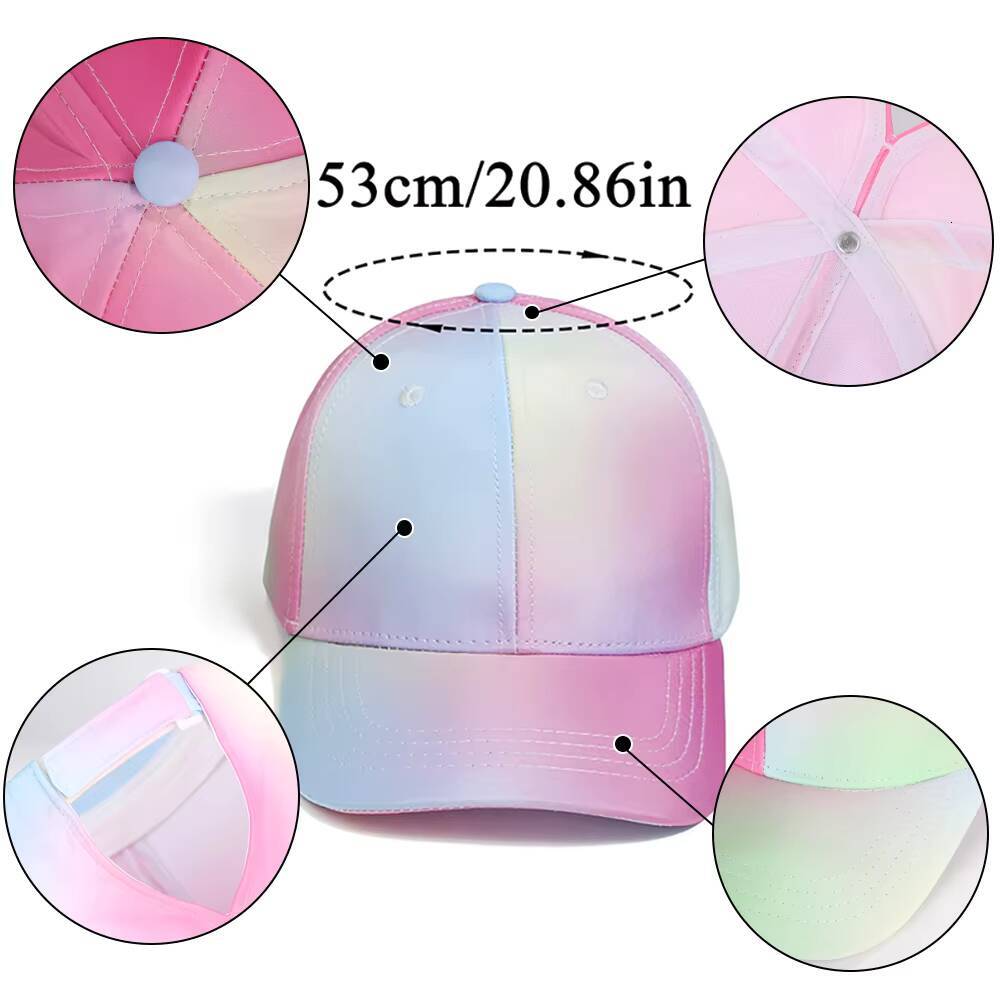 Hot High Kids Baseball Cap For Girls Boys Travel Sun Hat Adjustable Children Peaked Hollow Back Ponytail Caps ddmythur