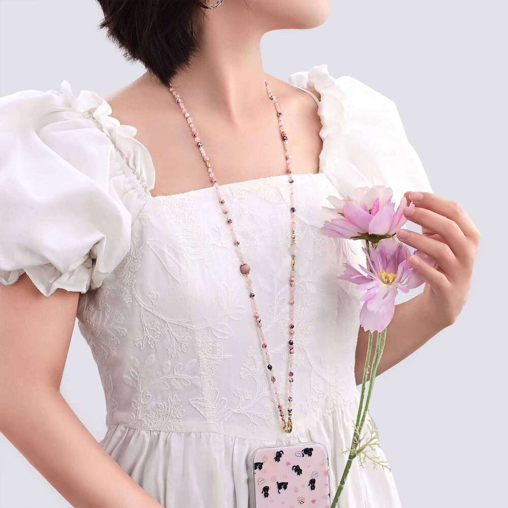 High-end Four-leaf Clover Beaded Pendant Chain Bohemian Style Friendship Phone Accessories