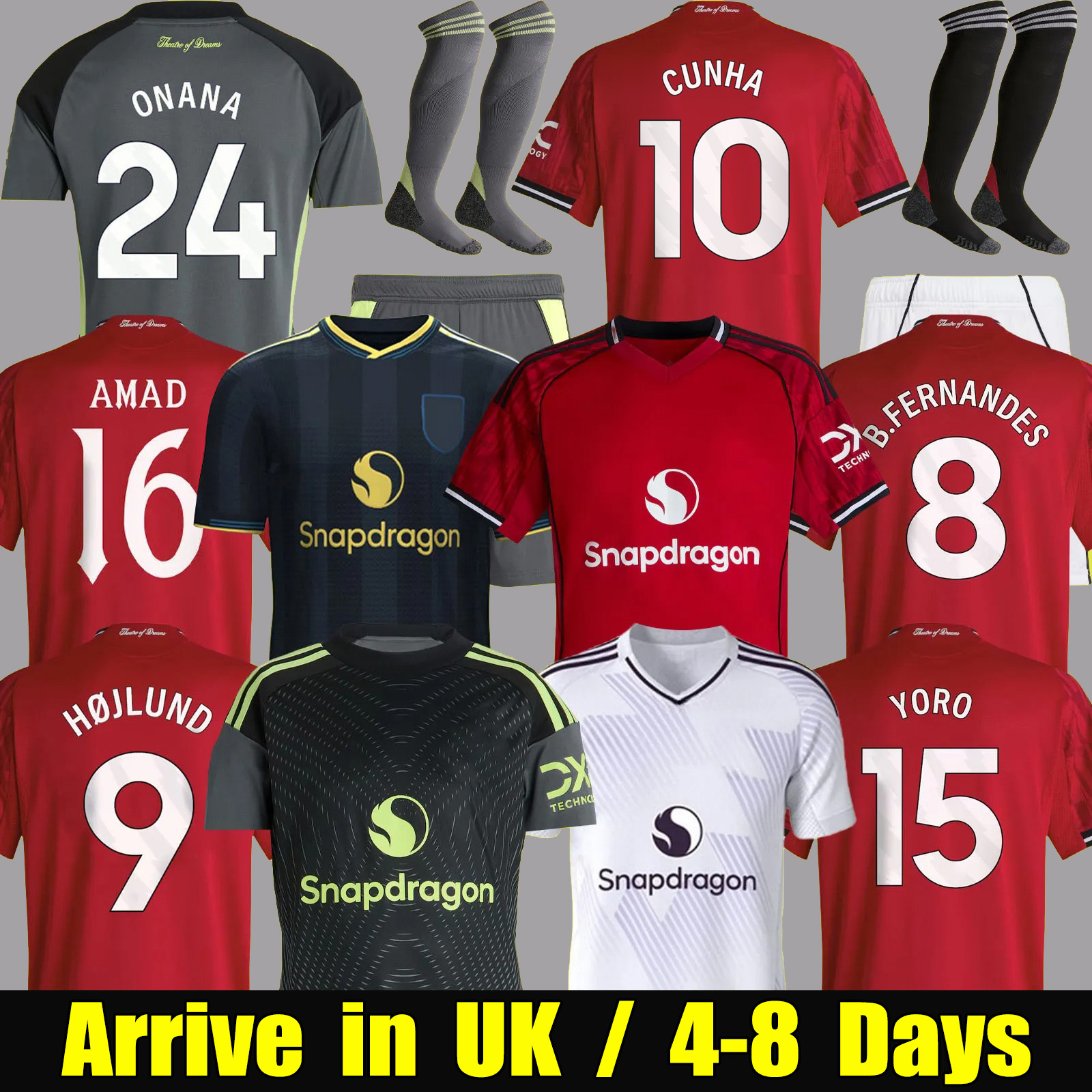 25 26 CUNHA AMAD GARNACHO Soccer Jerseys DE LIGT HOJLUND MAINOO MOUNT Pre match Stone Roses MARTINEZ Man Kids CASEMIRO B. FERNANDES UNTED 2025 kits football shirt