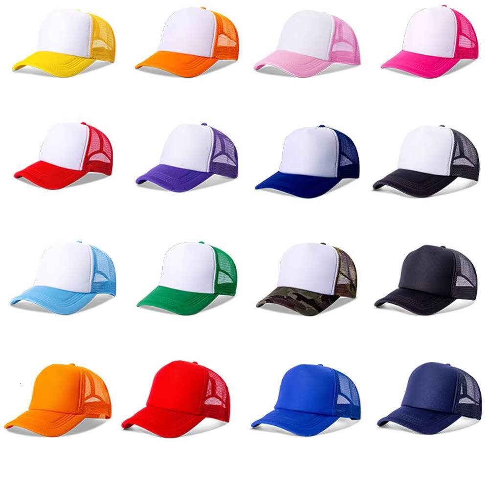 1PC Fashion Unisex Plain Baseball Adjustable Trucker Flat Visor Cap Snapback Mesh Curved Men Women Casual Sun Summer Hat ddmythur