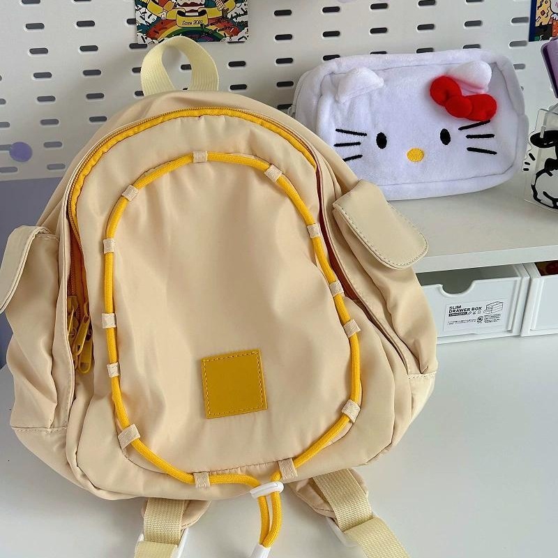 designer 2025 New Goose Egg Yellow Childlike Small Backpack High Appearance Campus Style Lightweight Water-Resistant Backpack