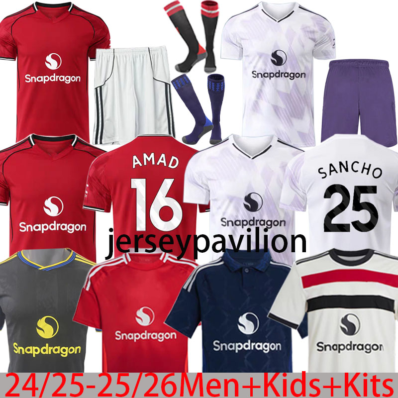 3XL 4XL 5XL 2025 United Soccer Jerseys GARNACHO MARTINEZ HOJLUND CASEMIRO 24 25 26 football shirt men kids kits B. FERNANDES MAINOO ZIRKZEE AMAD YORO