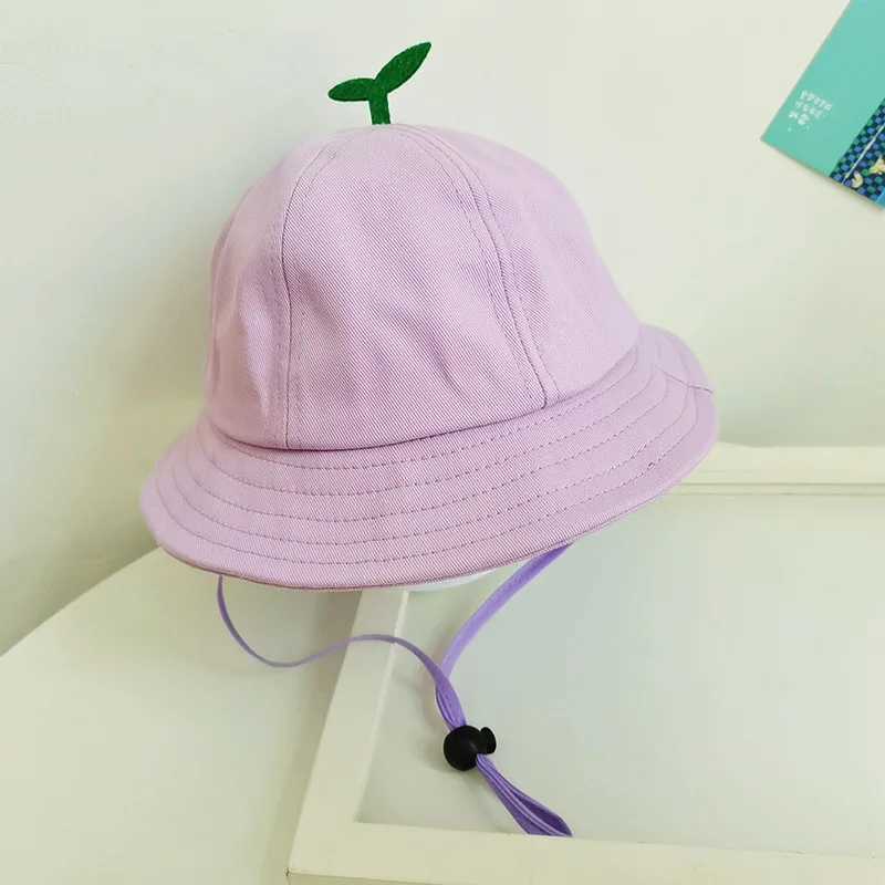 Summer Bucket Hat for Boys and Girls Sprout Cap Grass Outdoor Travel Children Bucket Hat Sunscreen Sun Hat Y250707