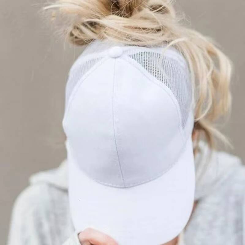 2024 New Ponytail Baseball For Summer Womens Adjustable Black Hat Messy Cap Cotton Girl Snapback Mesh Caps Casual ddmythur