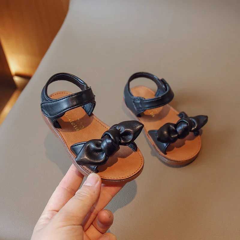 Girls Princess Sandals with Bow-knot Fashion Classic Baby Kids Beach Shoes Children Summer Sandals Simple Size 21-30 Hot Sale R250707