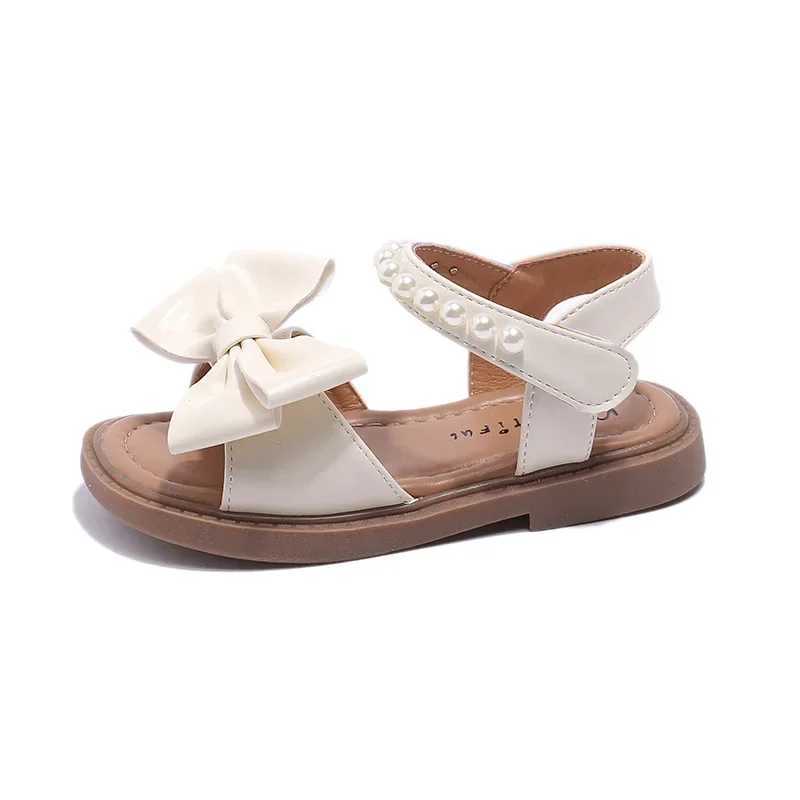 2025 Summer New Arrival Girls Sandals and Childrens Princess Shoes for Girls Students Rhinestone Bow Performance Shoes R250707