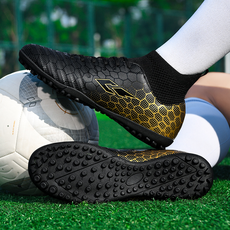 2025 New Men's Football Shoes with Broken Studs AG, Long Studs, Adult Grassland Shoes, Training Shoes for Primary and Middle School Boys