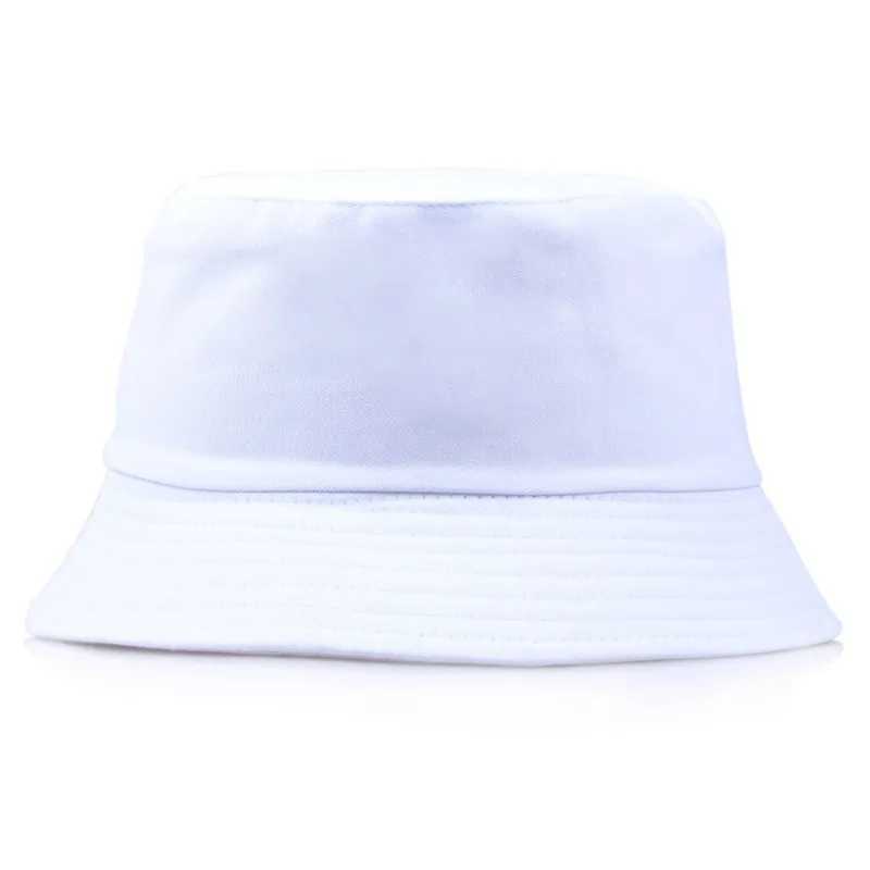 Custom Pure Cotton Four Seasons Solid Color Bucket Hat Embroidery Print Diy Sunshade Men and Women Panama Bob Cap Gorras Y250707