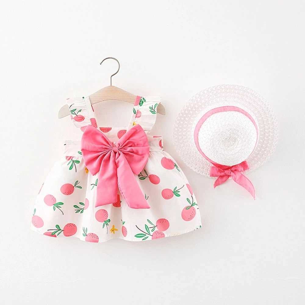 2024 Girls Cute Summer Sleeveless Dress Girl 2-Piece Sets Short Pants+Dress Set Stripe Pattern for Baby 6-24M R250707