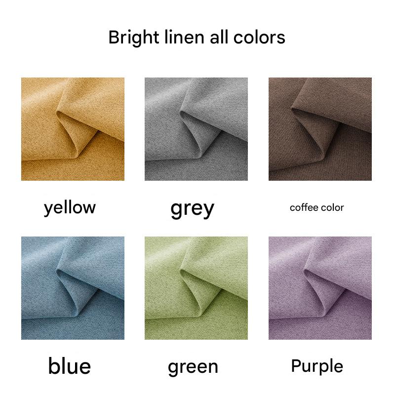 YL-36567 cross-border linen cotton linen full blackout curtain sunscreen sunshade heat insulation solid color foreign trade curtain