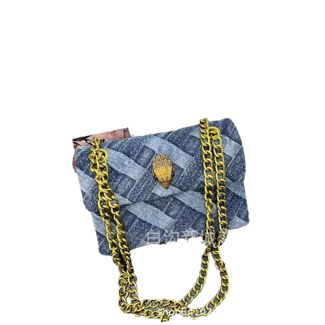 Designer 2025 Denim Woven Small Square Eagle Head High-End Shoulder Chain Luxury Women's Bag
