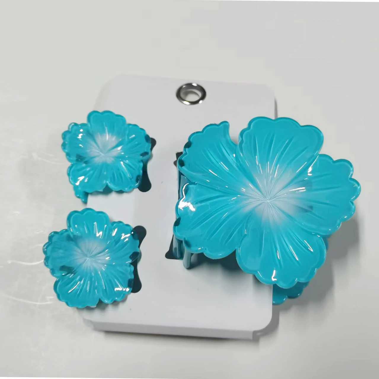 3pcs/set Floral Hair Claw Clips Set for Women Spring Beach Kawaii Hair Accessories Bauhinia Flower Clips Cute Summer Essentials Y250707