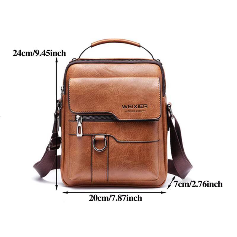 Mens Durable Shoulder Bag High Quality Leather Cross Body Sling Bags Travel Crossbody Fashion Pack for Male ddmynov