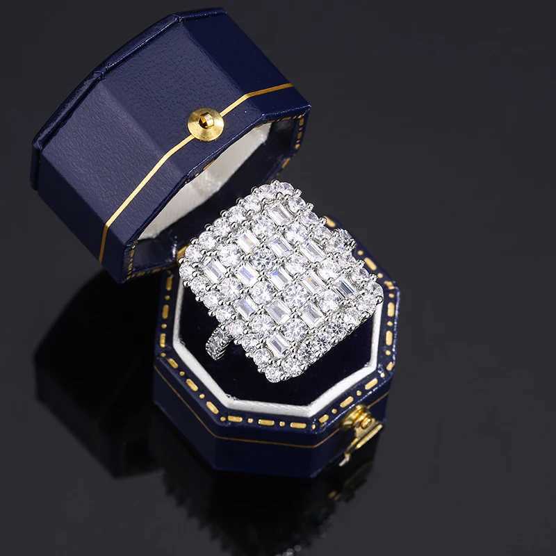 Luxurious 925 Sterling Silver Ring for Women Stylish Party Jewelry Full of Diamond Zircon Rings Engagement Rings Classic Gifts XJ250707