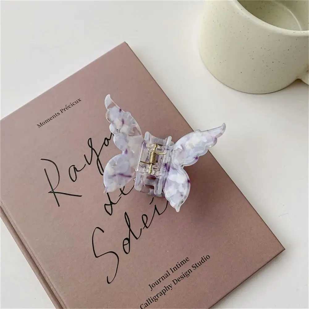 New Acetate Fiber Butterfly Hair Claw Colorful French Hair Styling Tools Accessories Retro Hair Clips Sweet Hair Clip Y250707