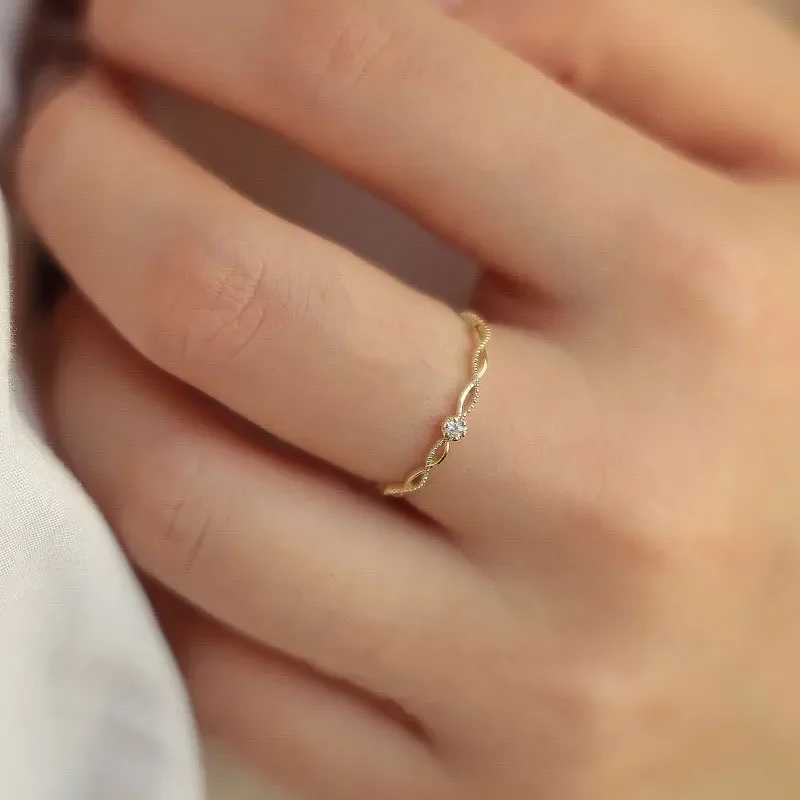 100% Real 925 Sterling Silver Geometric Cross Line Zircon Opening Adjustable Rings for Women Fine Jewelry Minimalist Accessories XJ250707