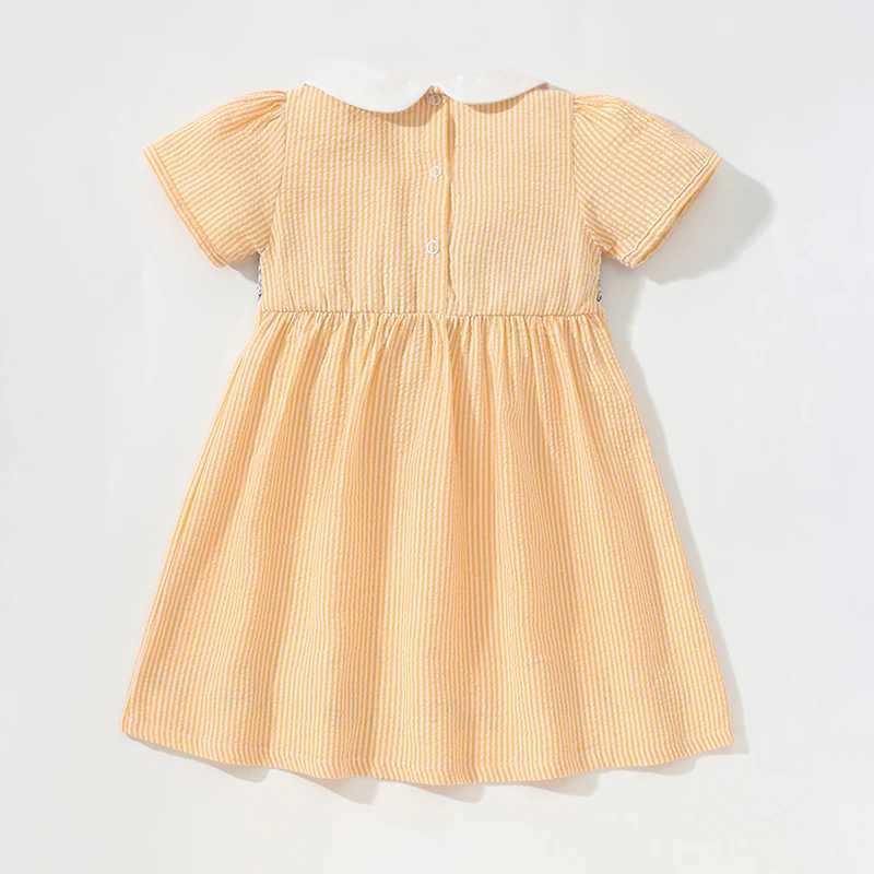 Little maven Summer Cute Baby Girls Clothes Animal Duck Embroidery Kids Girl Party Princess Dresses Childrens Clothing Vestidos R250707