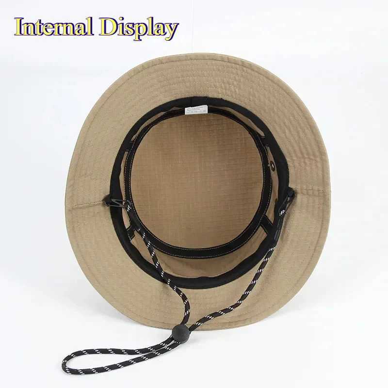 Big Size Mens Windproof Sun Hat Womens Bucket Hats Foldable UV Resistant Beach Fishing Summer Big Head Fisherman Cap Y250707
