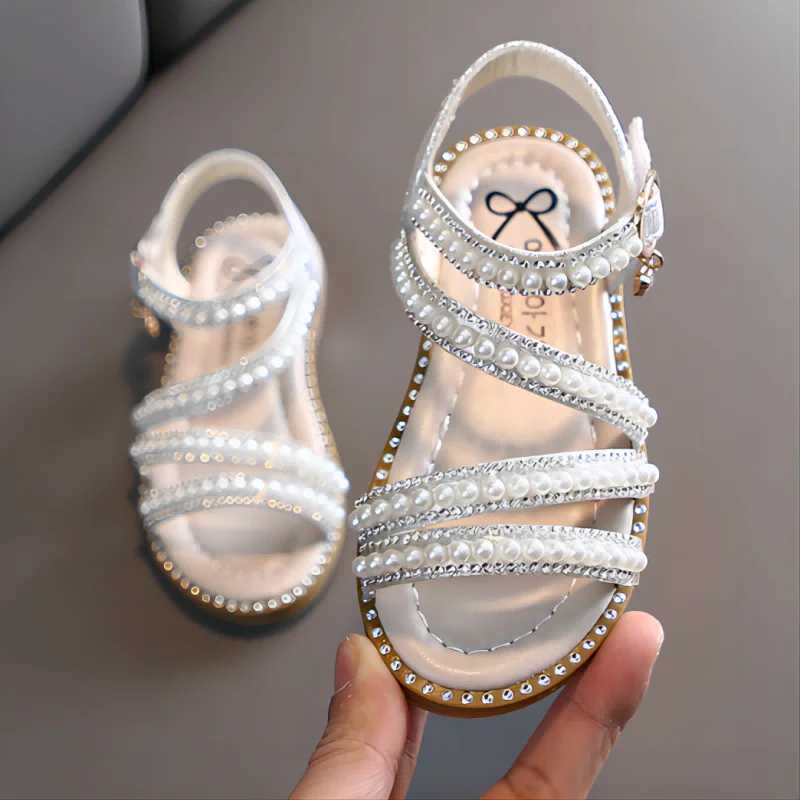 Girl Sandals Summer Fashion Kids Baby Girls Bling Rhinestone Princess Single Sandals For Little Big Girls Shoes z250708F86D