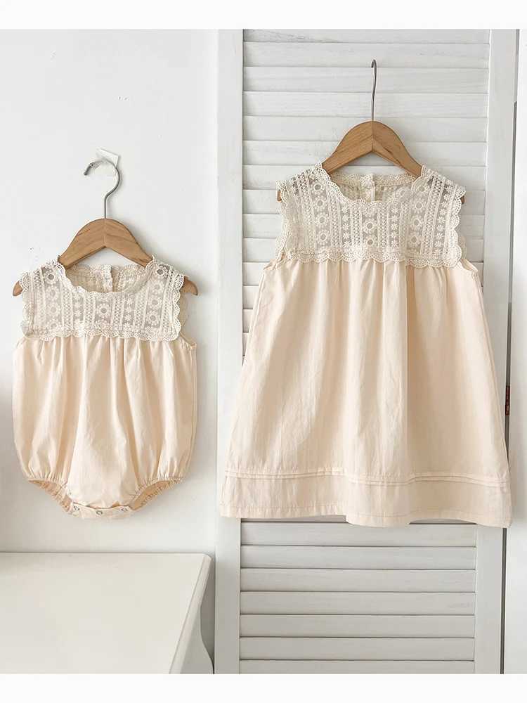 Baby Pink Princess Dress 1-sh Y Girls Dresses Summer Sweet Lace Embroidery Sleeveless Dress Kids Clothes Costumes Children Outfits R250707