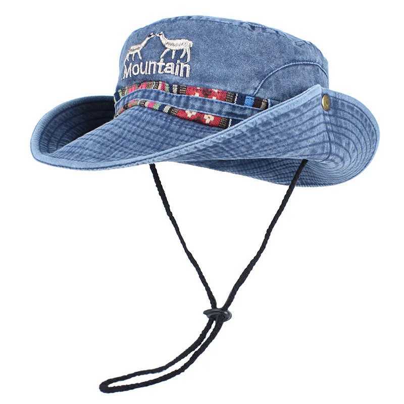 2025 Summer Mens Panama Hat Women Beach Sun Protection Bucket Hat Retro Letter Embroidered Bob Fisherman Hats Visor Fishing Cap Y250707