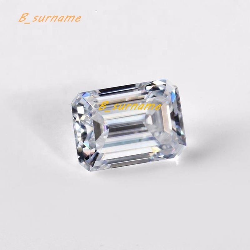 Lab Grown Diamond DEF White VVS Fancy Moissanite 1ct-3ct-5ct Emerald Cut Colorless Loose Synthetic GRA Moissanite Gemstone