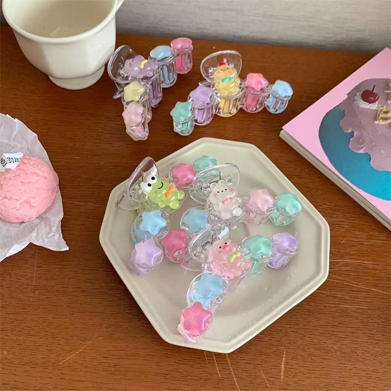 AISHG Candy Color Cute Animal Hair Clip Women Fashion Plastic Large Crab Claw Clip Ponytail Fixing Artifact Girl Hair Accessories Y250707
