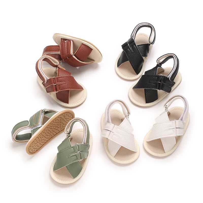 HAIZHIW Rubber Soft Sole Non-Slip Solid Color Toddler First Walker Baby Crib Newborn Baby Summer Sandals Infant Boy Girl Shoes R250707
